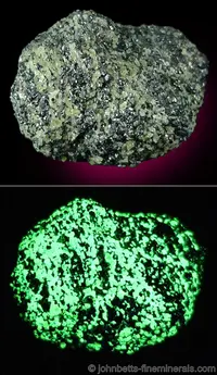 Green Willemite with Franklinite