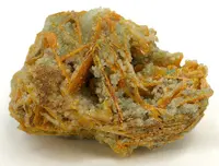 Blue Willemite and Wulfenite