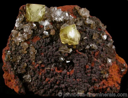 Yellow Adamite Crystals