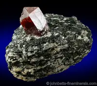 Zircon Pyramidal Crystal on Matrix